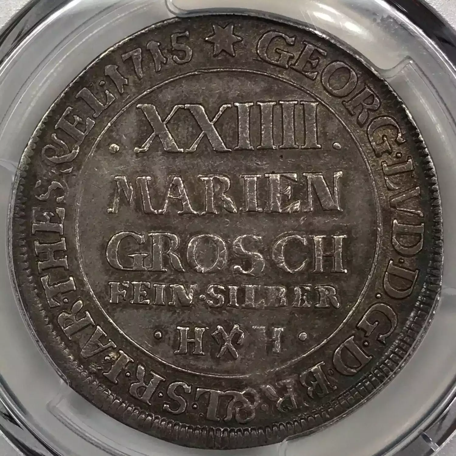 Hh German States Silver Mariengroschen Gulden Pcgs Au