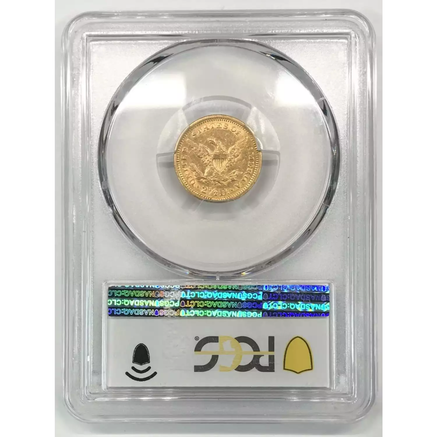 1873 2 50 Gold Liberty Head Quarter Eagle PCGS AU 53 Closed 3 Old