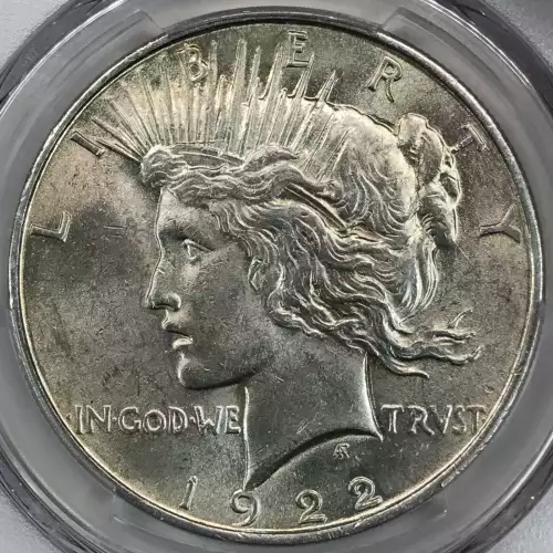 1922 Peace Silver Dollar PCGS AU 58 TOP 50 VAM 1A Line In Tiara Old