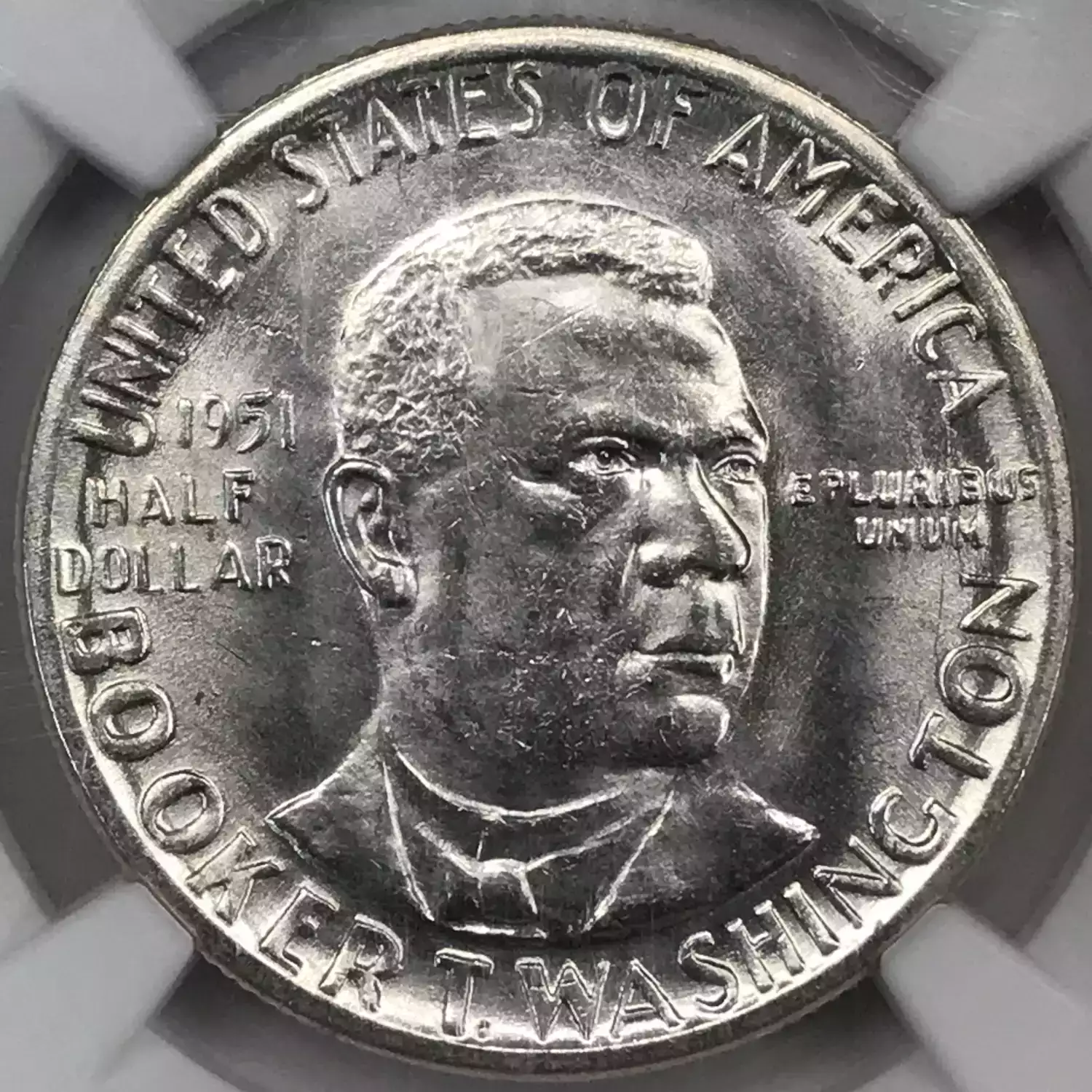 Booker T Washington Btw Memorial Commemorative Half Dollar Ngc