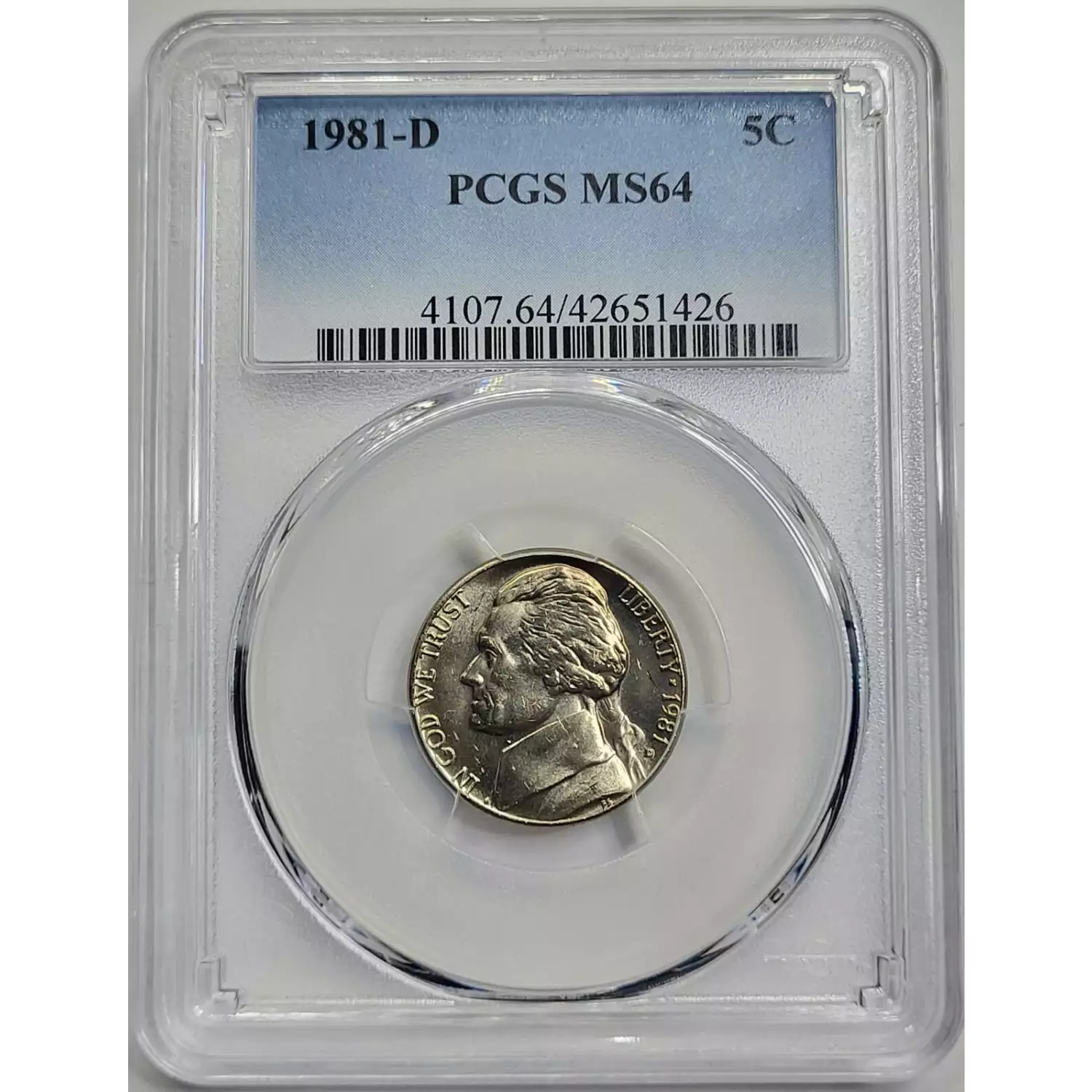 1981 D Jefferson Nickel PCGS MS 64 Old Pueblo Coin