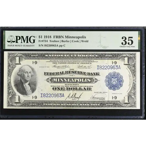 $1 1918  Federal Reserve Bank Notes 734