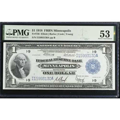 $1 1918  Federal Reserve Bank Notes 736
