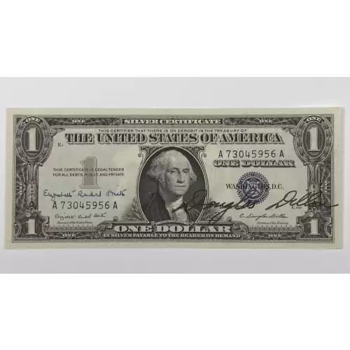 $1 1957-A blue seal. Small Silver Certificates 1620