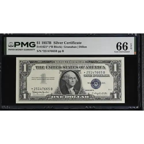 $1 1957-B blue seal. Small Silver Certificates 1621* (2)