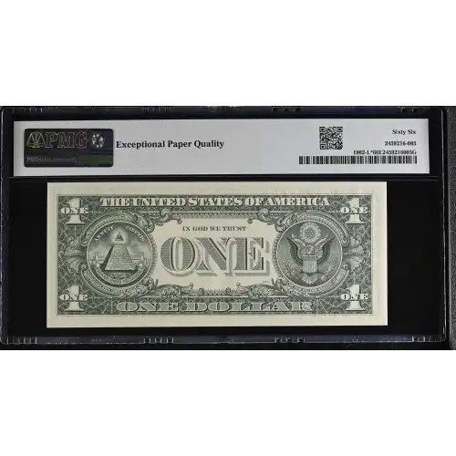 $1 1963-B. Green seal. Small Size $1 Federal Reserve Notes 1902-L* (3)
