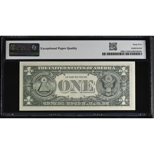 $1 1963-B. Green seal. Small Size $1 Federal Reserve Notes 1902-L* (3)