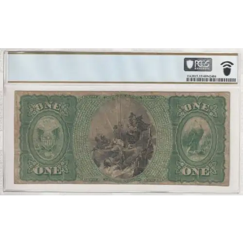 $1 original Red with rays, red serial no., without bank charter no. First Charter Period 380b (3)