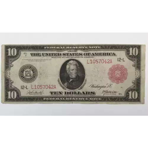 $10 1914 Red Seal Federal Reserve Notes 903B