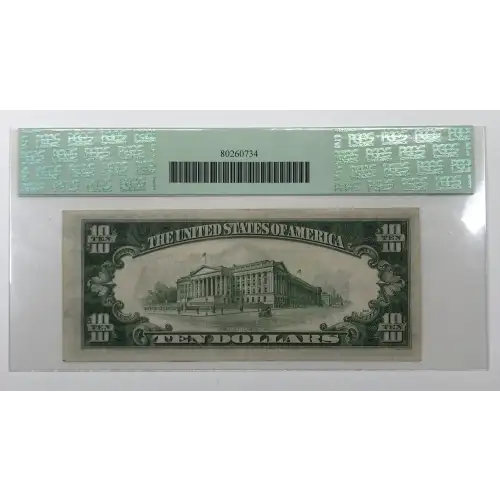 $10 1934-A yellow seal Emergency Notes Issued During WW2 2309