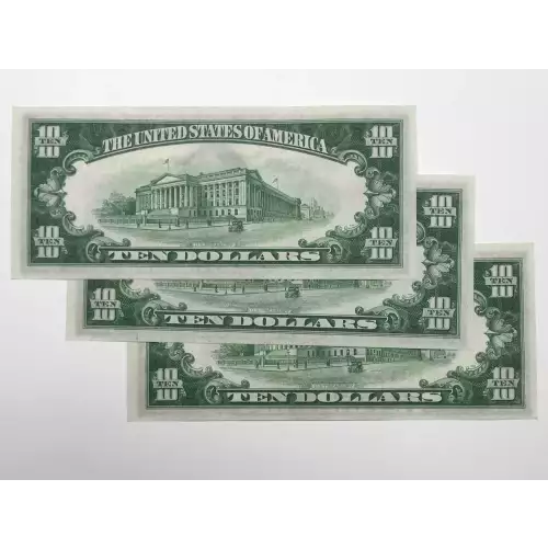 $10 1934 Exists with both light and dark Green seals Small Size $10 Federal Reserve Notes 2004-G (2)