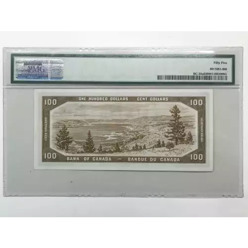 100 Dollars 1954, 1954 'Devil's Face Hairdo' Issue a. Signature Coyne -Towers Bank of Canada 72 (2)