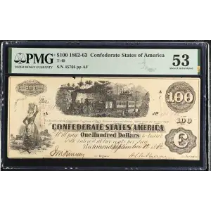 $100   Issues of the Confederate States of America CS-40