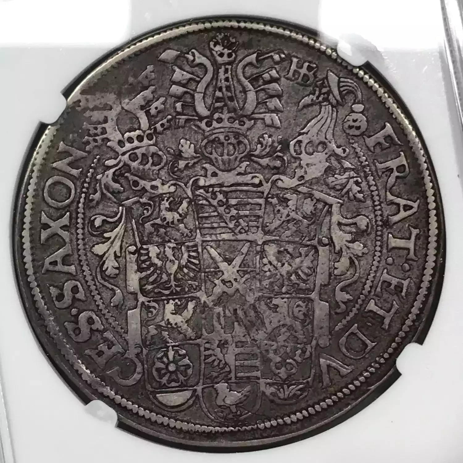 1593-HB GERMAN STATES Silver THALER NGC VF-35 SAXONY-ALBERTINE DAV-9820 ...