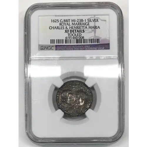 1625 Great Britain ROYAL MARRAIGE CHARLES & HENRIETTA MARIA Silver Medal (2)