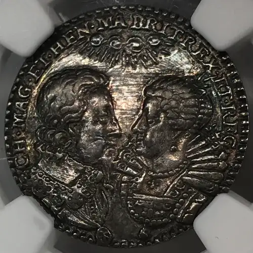 1625 Great Britain ROYAL MARRAIGE CHARLES & HENRIETTA MARIA Silver Medal (3)