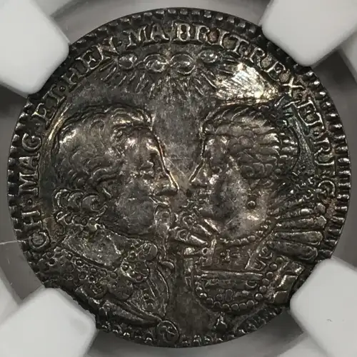 1625 Great Britain ROYAL MARRAIGE CHARLES & HENRIETTA MARIA Silver Medal (5)