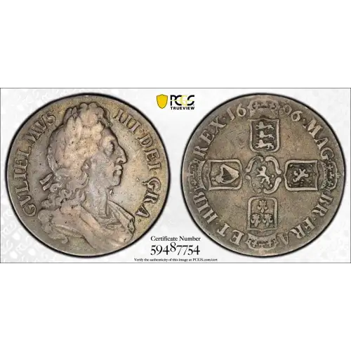 1696 Crown S-3472 3rd Bust OCTAVO