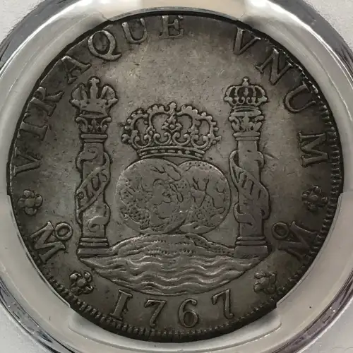 1767 Mo MF MEXICO Silver 8 REALES PCGS XF Details (4)