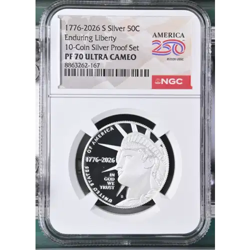 1776-2026 S Enduring Liberty 10-Coin Silver Proof Set ULTRA CAMEO (2)