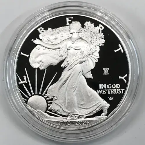 1776-2026-W Liberty Bell 250 Privy Mark Proof Silver Eagle w OGP - Box & COA (4)