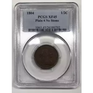 1804 1/2C Plain 4, No Stems, BN (2)