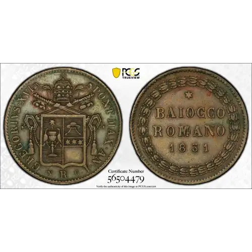 1831-R Baiocco KM-1314 Anno I, BN (2)