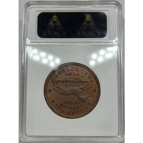 1837 Hard Times Tokens Executive Experiment Copper ANACS AU-55 HT-33 Old Soapbox Holder (3)