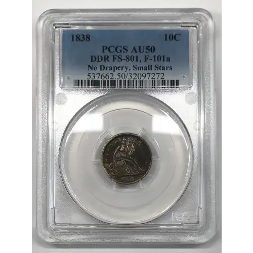 1838 10C DDR, F-101a, FS-801 No Drapery, Small Stars (2)