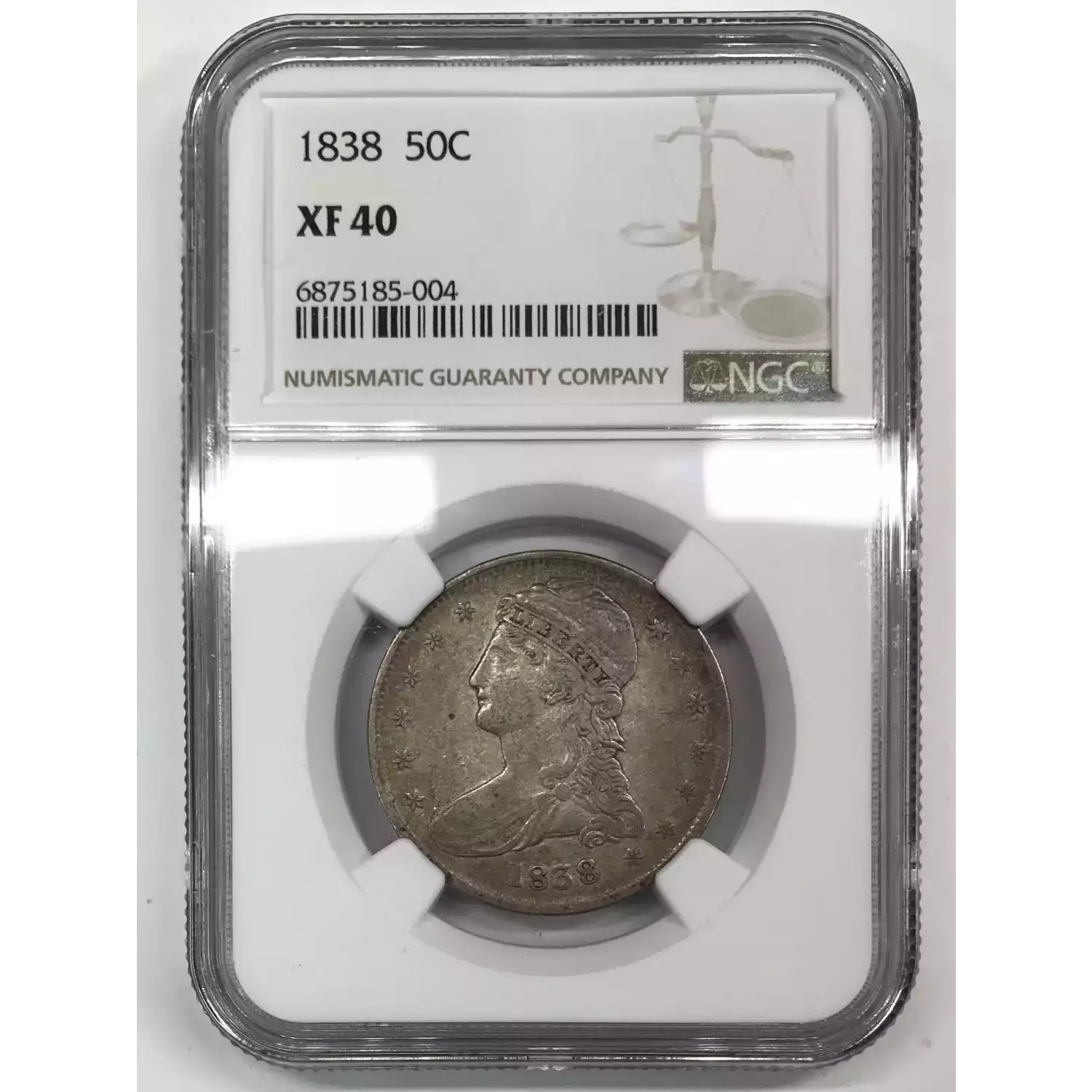 1838 Capped Bust Reeded Edge Half Dollar NGC XF-40 - Old Pueblo Coin