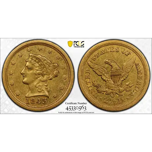 1843-O $2.50 Large Date