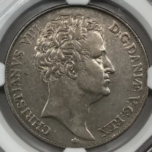 1846 VS Type 2 Denmark Silver Speciedaler NGC VF-35 (3)