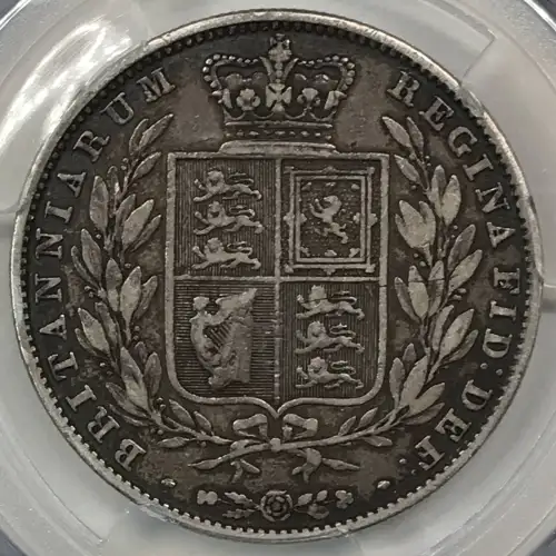 1850 Great Britain Silver 1/2 Crown PCGS VF-25 (3)