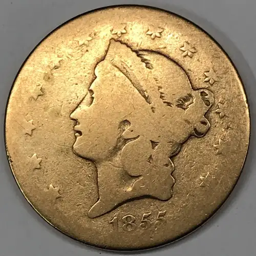 1855 S Liberty Head $20 Gold Double Eagle (3)