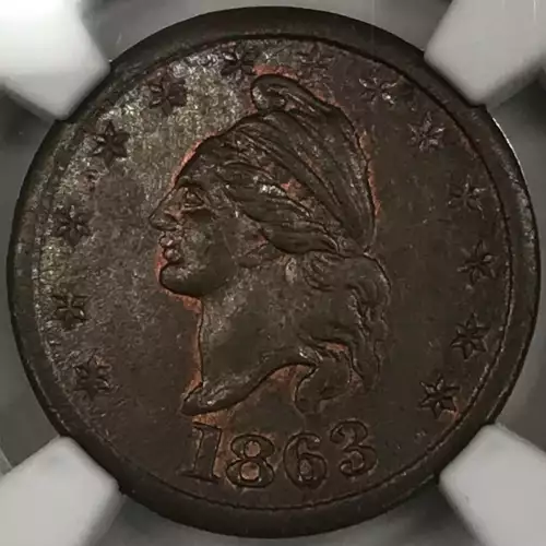 1863 F-1/391 a I.O.U. 1 CENT BN (4)