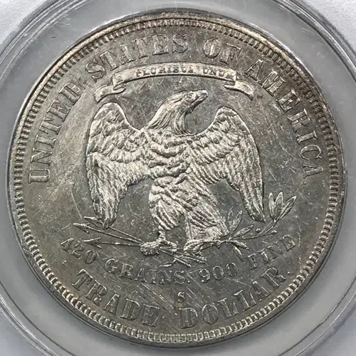 1877 S Trade Silver Dollar ANACS AU-58 (3)