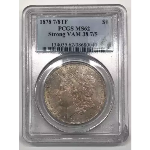 1878 7/8TF $1 Strong VAM 38 7/5