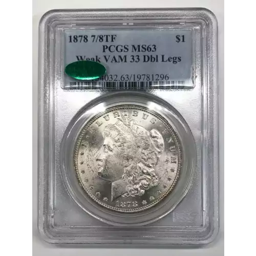 1878 7/8TF $1 VAM 33, Doubled Legs