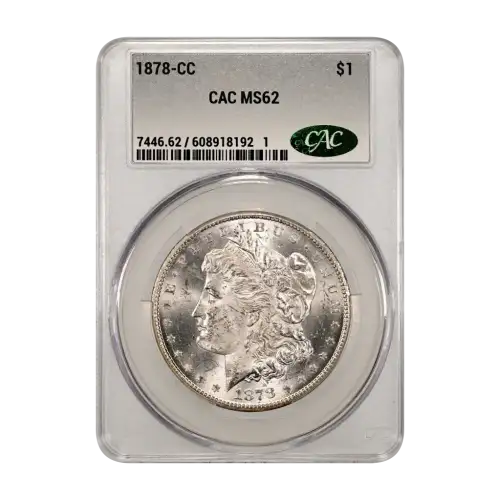 1878 CC Morgan Silver Dollar CACG MS 62 (2)