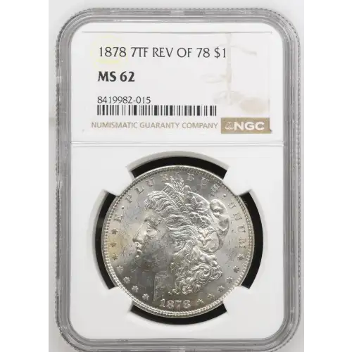 1878 P 7TF REV OF 78 Morgan Silver Dollar NGC MS-62 (2)