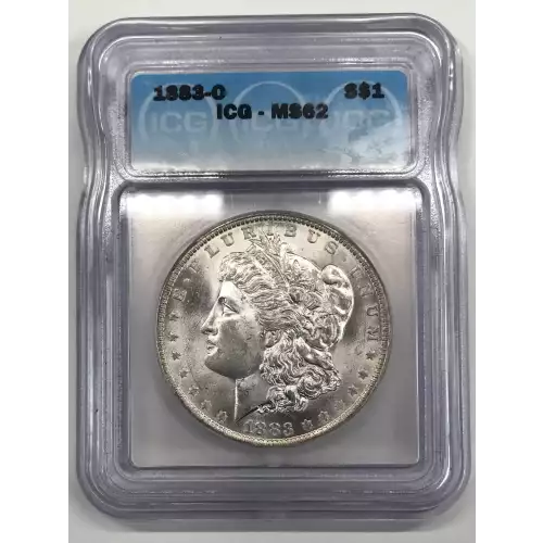 1883-O Morgan Silver Dollar ICG MS-62 - HOT 50 & Elite Clashed Morgan Dollar VAM-36A Partial Rev 