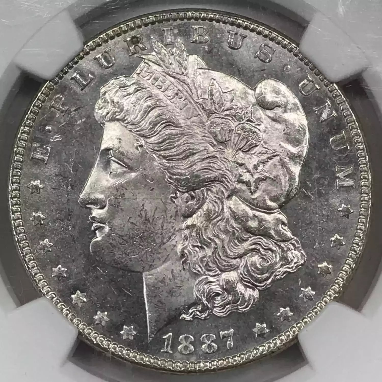 1887 Morgan Silver Dollar NGC MS-63 PL 1961 Treasury Collection