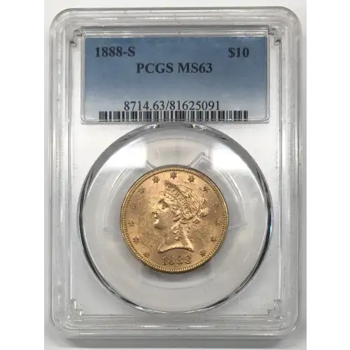 1888 S $10 Gold Liberty Head Eagle PCGS MS-63 (3)