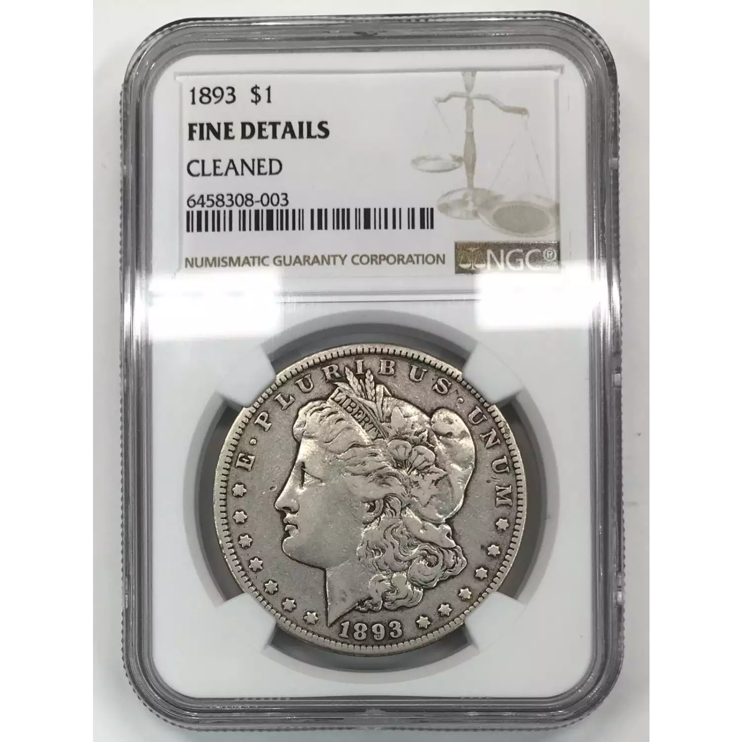 1893 Morgan Silver Dollar NGC FINE-Details - Old Pueblo Coin