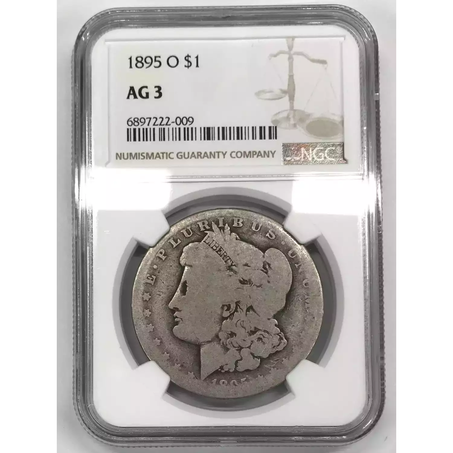 1895-O Morgan Silver Dollar NGC AG-3 - Old Pueblo Coin