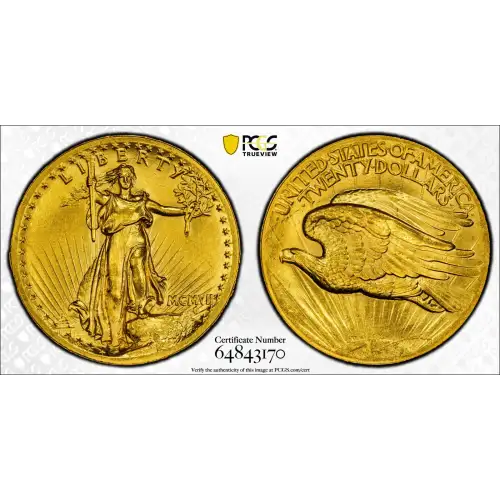 1907 $20 High Relief, Wire Edge