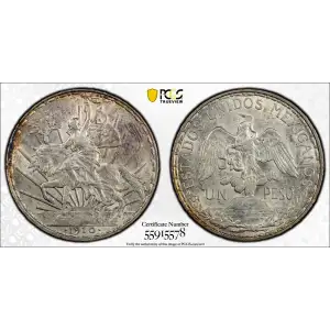 1910 Peso Caballito KM-453  Ag