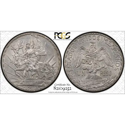 1913 Peso Caballito KM-453  Ag