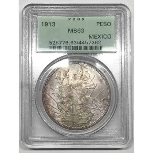 1913 Peso Caballito KM-453  Ag