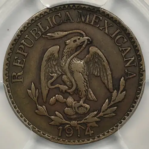 1914 Durango Mexico Revolutionary Brass 5 Centavos PCGS XF Details (3)